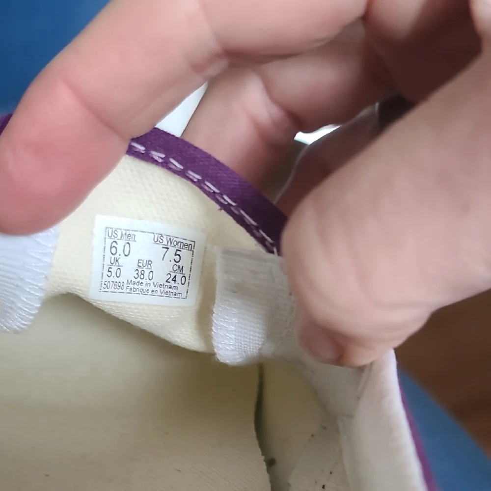 Vans Purple and White Checkered Sneakers - Picture 5 of 5